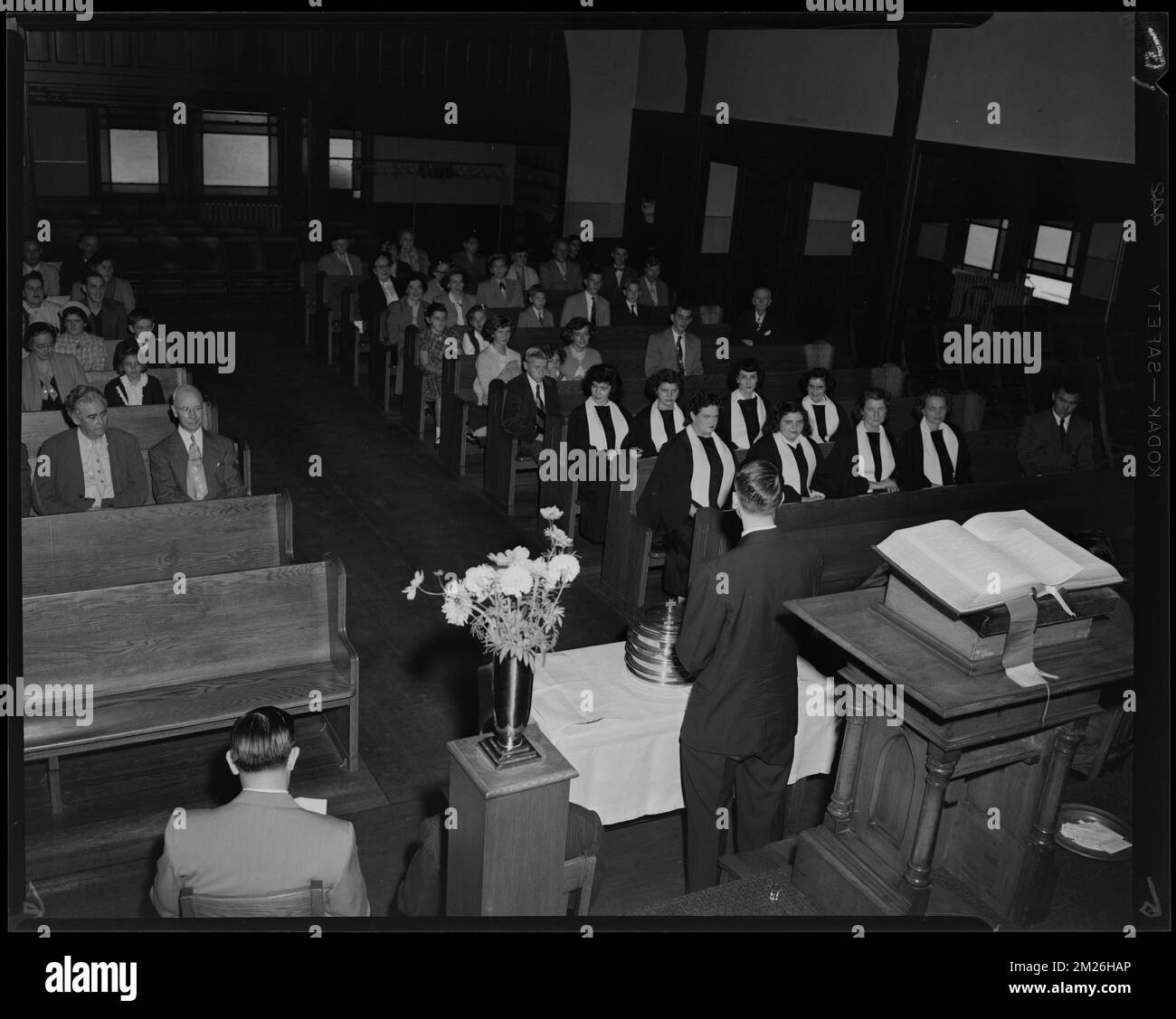 Chiesa Battista di Centre Street , Chiese, servizi religiosi, Clero. Collezione Leon Abdalian Foto Stock