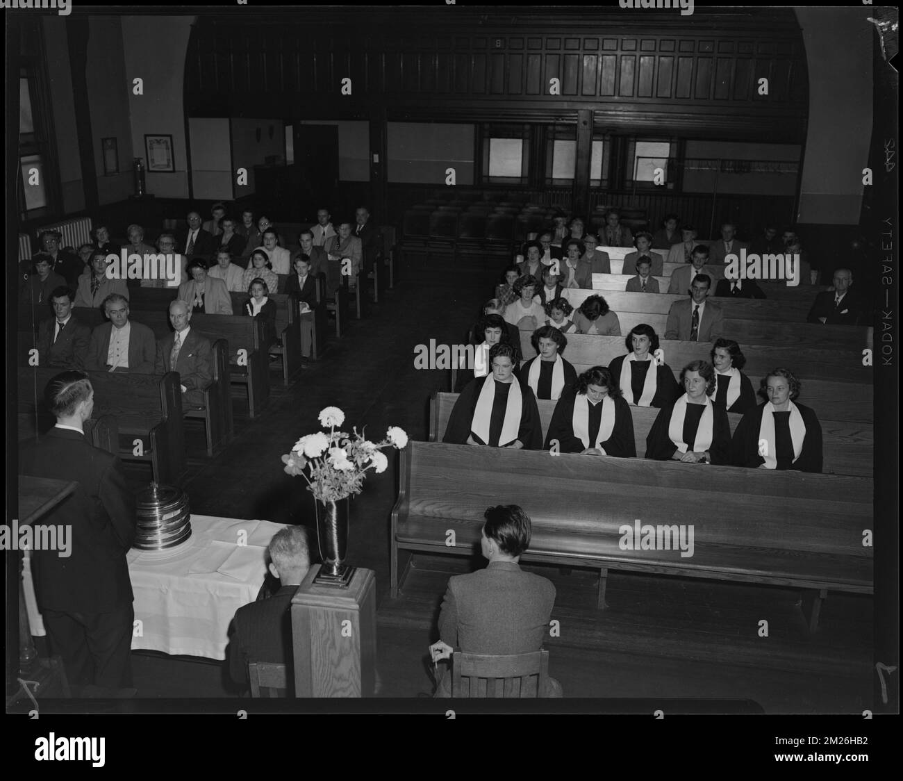 Chiesa Battista di Centre Street , Chiese, servizi religiosi, Clero. Collezione Leon Abdalian Foto Stock
