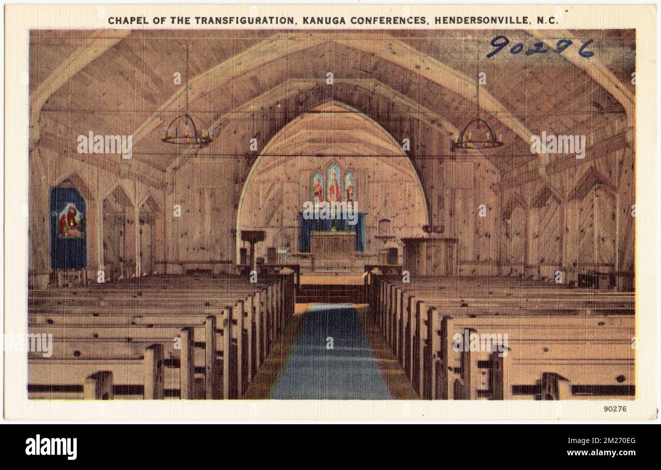 Cappella della Trasfigurazione, conferenze Kanuga, Hendersonville, N.C. , Chiese, Tichnor Brothers Collection, cartoline degli Stati Uniti Foto Stock