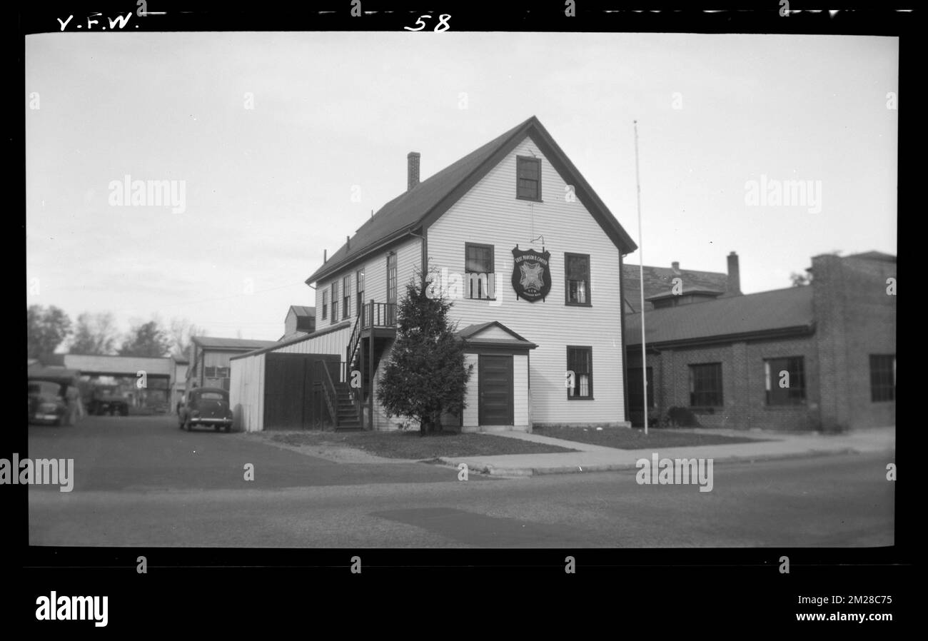 Chestnut Street - VFW , Città e paesi, organizzazioni di veterani. Collezione edham Building Foto Stock