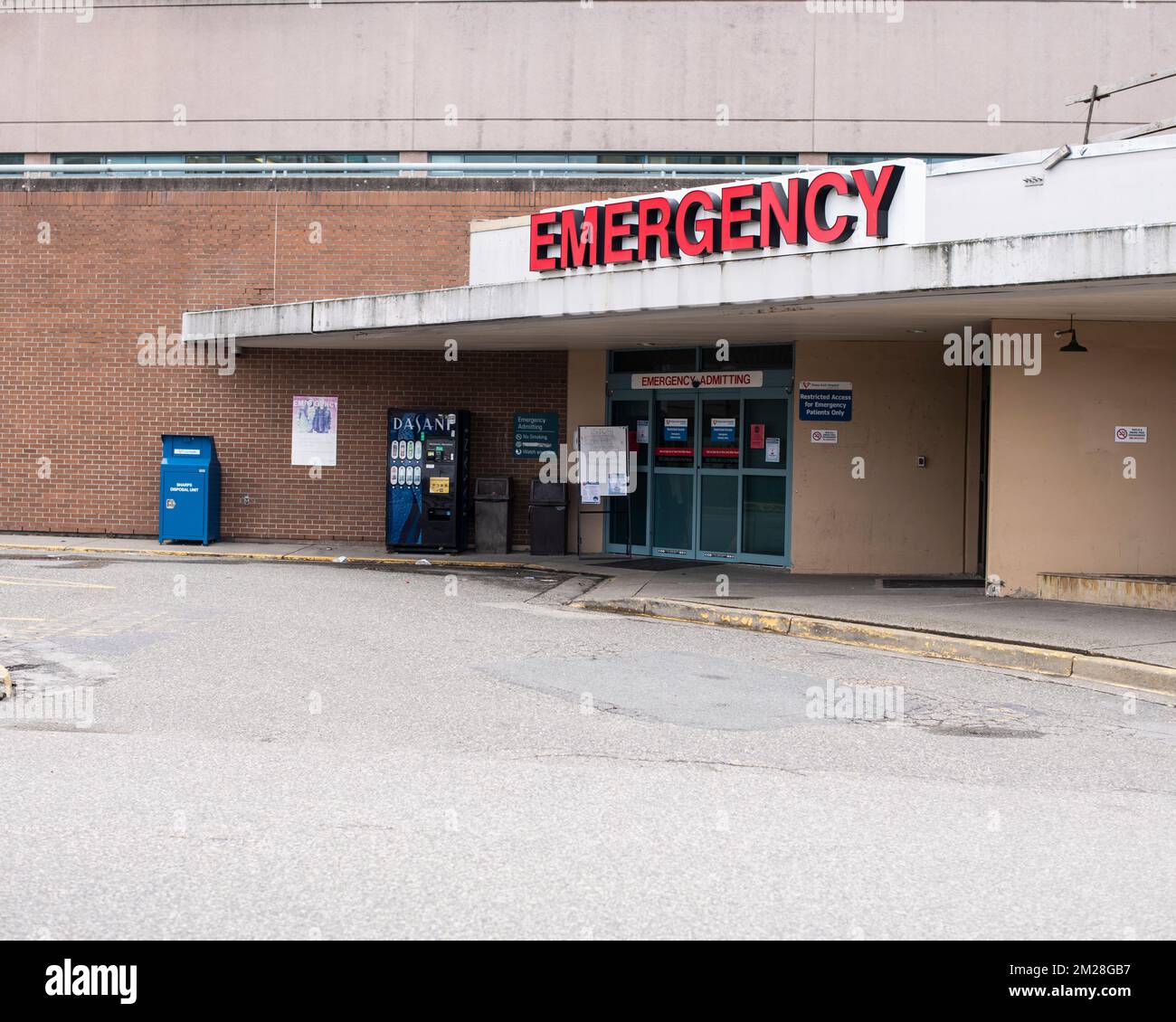 Pronto soccorso al Peace Arch Hospital di White Rock, British Columbia, Canada Foto Stock