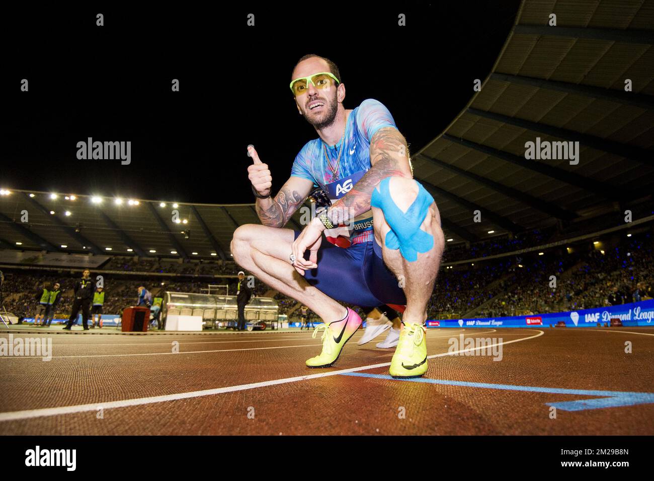 Il turco Ramil Goliyev ha illustrato alla gara maschile del 200m all'AG Insurance Memorial Van Damme Athletics, l'ultima riunione del concorso IAAF Diamond League, venerdì 01 settembre 2017 a Bruxelles BELGA FOTO JASPER JACOBS Foto Stock