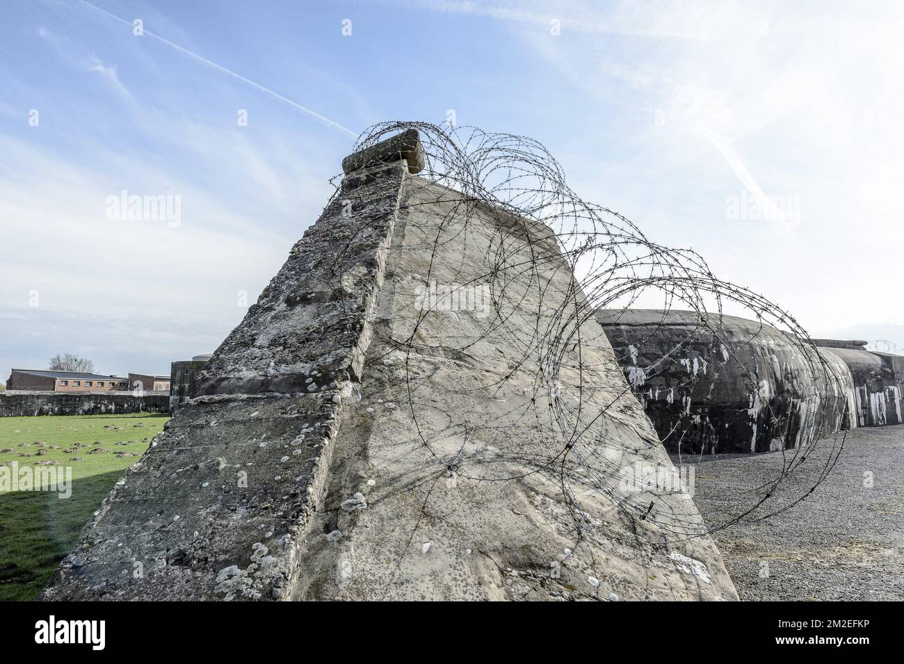 Il forte breendonk fa parte della seconda linea di difesa arougn Antwerpen durante la prima guerra mondiale. Era un campo nazista prigioniero durante la seconda guerra di parola | le frot de Breendonk fait partie de la seconde ligne de Defense autour d'Anvers pendant la premiere guerre mondiale. Il est un camp de concentration nazista durant la seconde guerre mondiale. 15/04/2018 Foto Stock