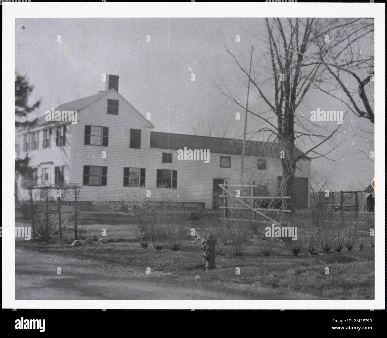 Deacon Richard Heard casa, 101 Pelham Island Road, Case. Wayland Free Public Library Cage Collection Foto Stock