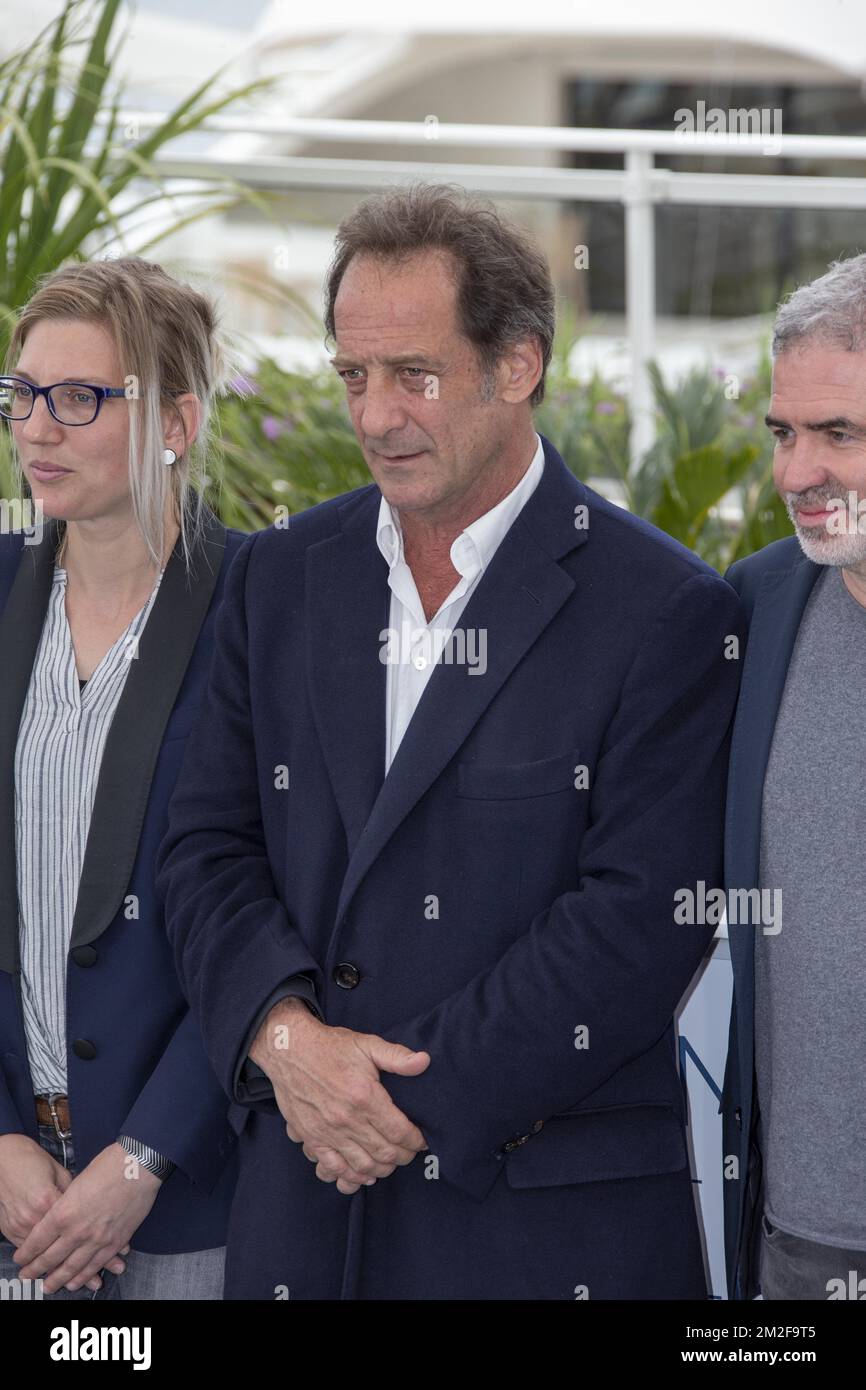 Vincent Lindon partecipa alla fotocellula del film 'in War (en Guerre)' durante il 71st° Festival annuale di Cannes al Palais des Festivals | Vincent Lindon assiste au photocall du film 'en Guerre' lors du 71ème Festival de Cannes au Palais des Festivals. 16/05/2018 Foto Stock