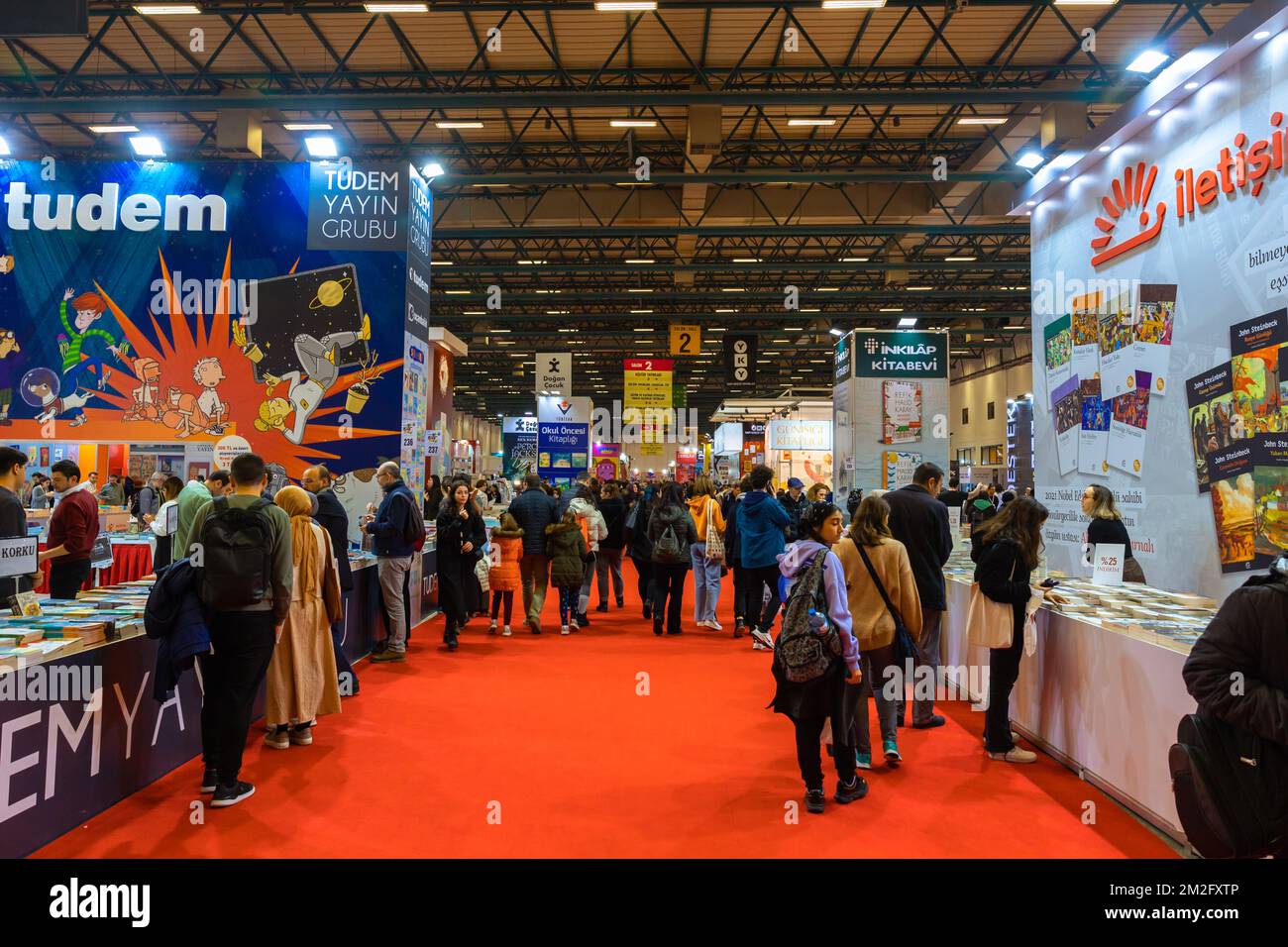 Fiera del libro di Tuyap Istanbul. Foto di sfondo del libro fiere di Turchia. Istanbul Turkiye - 12.3.2022 Foto Stock