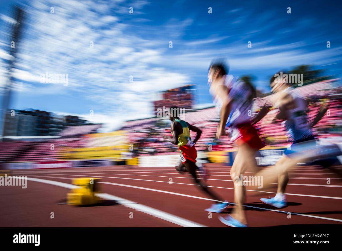 Samuele Tefera, etiope, ha ritratto in azione durante i 1500meter uomini del primo giorno dei Campionati di atletica IAAF World U20 di Tampere, Finlandia, martedì 10 luglio 2018. I U20 Mondi si svolgono dal 10 al 15 luglio 2018. FOTO DI BELGA JASPER JACOBS Foto Stock