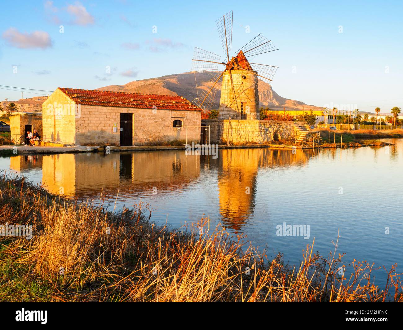 Saline della Riserva Naturale di Trapani e Paceco - Sicilia, Italia Foto Stock