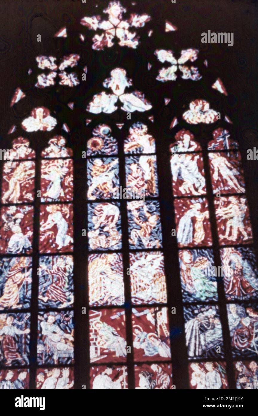 Finestra di St. Cattedrale di Vito, Praga, Repubblica Ceca, 1960s Foto Stock
