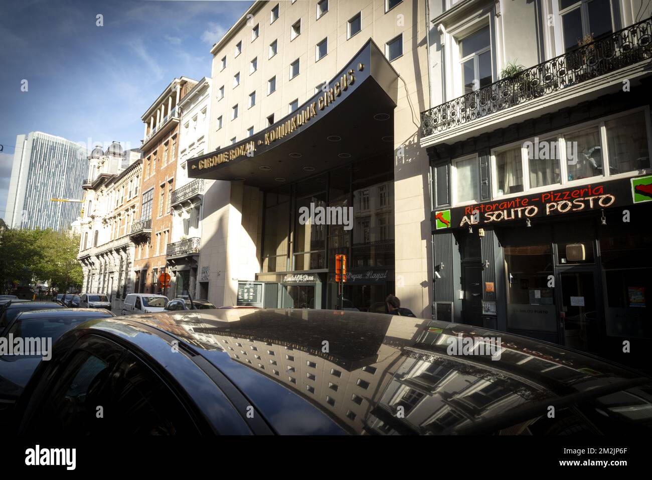 L'immagine mostra l'ingresso alla sala concerti Cirque Royal - Koninklijk Circus a Bruxelles, mercoledì 19 settembre 2018. BELGA FOTO HATIM KAGHAT Foto Stock