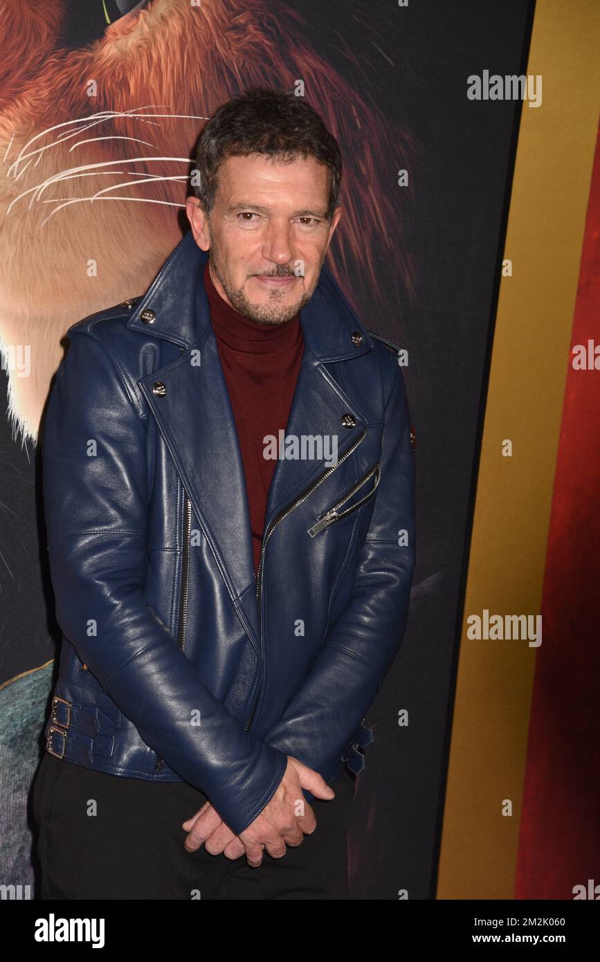 New York, USA, 13 dicembre 2022, Antonio Banderas al Puss in Boots: The Last Wish World premiere al Jazz al Lincoln Center il 13 dicembre 2022 a New York. Foto di MM/ABACAPRESS.COM Foto Stock