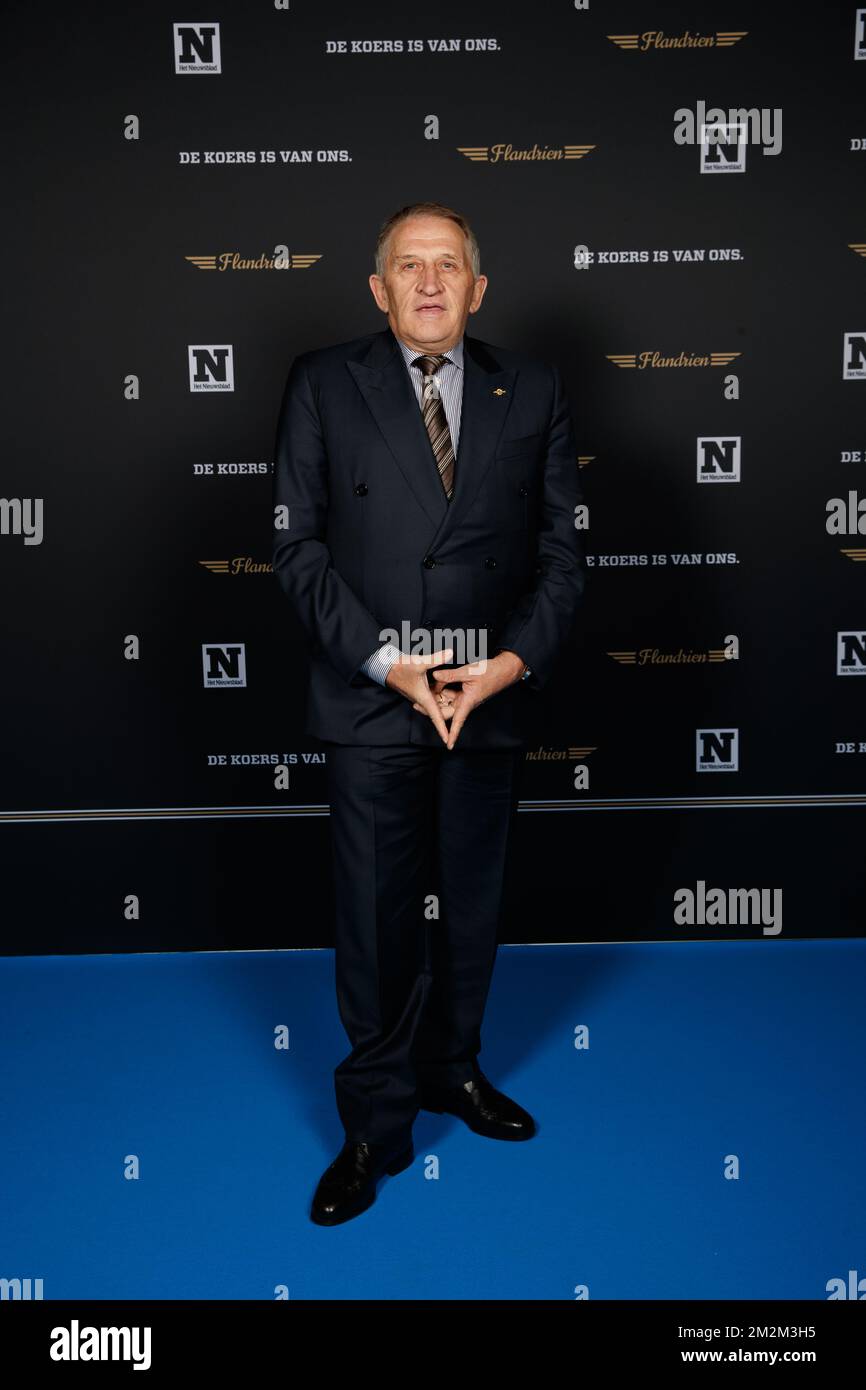 L'ex ciclista belga Freddy Maertens, nella foto, durante la cerimonia di premiazione 'Gala van de Flandrien 2018' per il miglior ciclista belga della stagione ciclistica 2018, organizzata dal quotidiano 'Het Nieuwsblad', martedì 06 novembre 2018, a Oostende. BELGA FOTO KURT DESPLENTER Foto Stock