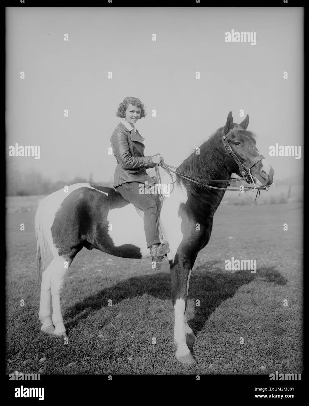 Dorothy Johns , cavalli, equitazione. Collezione Leon Abdalian Foto Stock