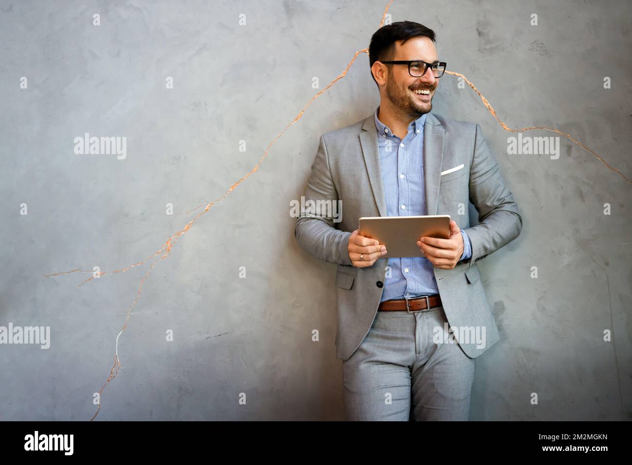L'informazione e la tecnologia sono molto importanti nel mondo degli affari Foto Stock