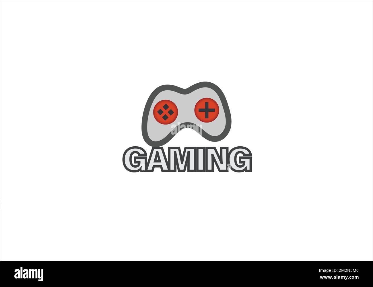 Logo vettoriale stilizzato line art del gamepad. Concetto di gioco. Logo aziendale del gioco Illustrazione Vettoriale