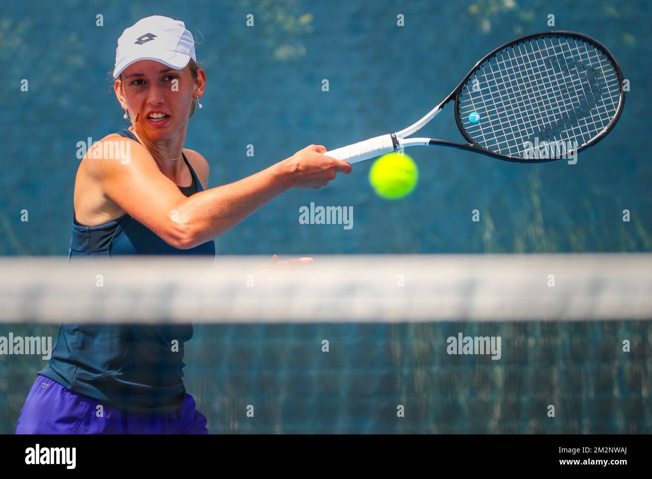 Il belga Elise Mertens ha illustrato in una sessione di allenamento in vista del round di secound al Grand Slam di tennis 'Australian Open', mercoledì 16 gennaio 2019 a Melbourne Park, Melbourne, Australia. Questo primo grande slam della stagione si svolgerà dal 14 al 27 gennaio. FOTO DI BELGA PATRICK HAMILTON Foto Stock