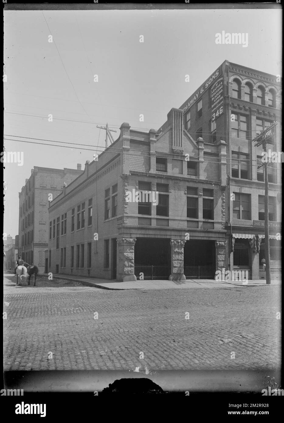 Engine house, Congress Street, stazioni dei vigili del fuoco, Boston Wharf Company Collection Foto Stock