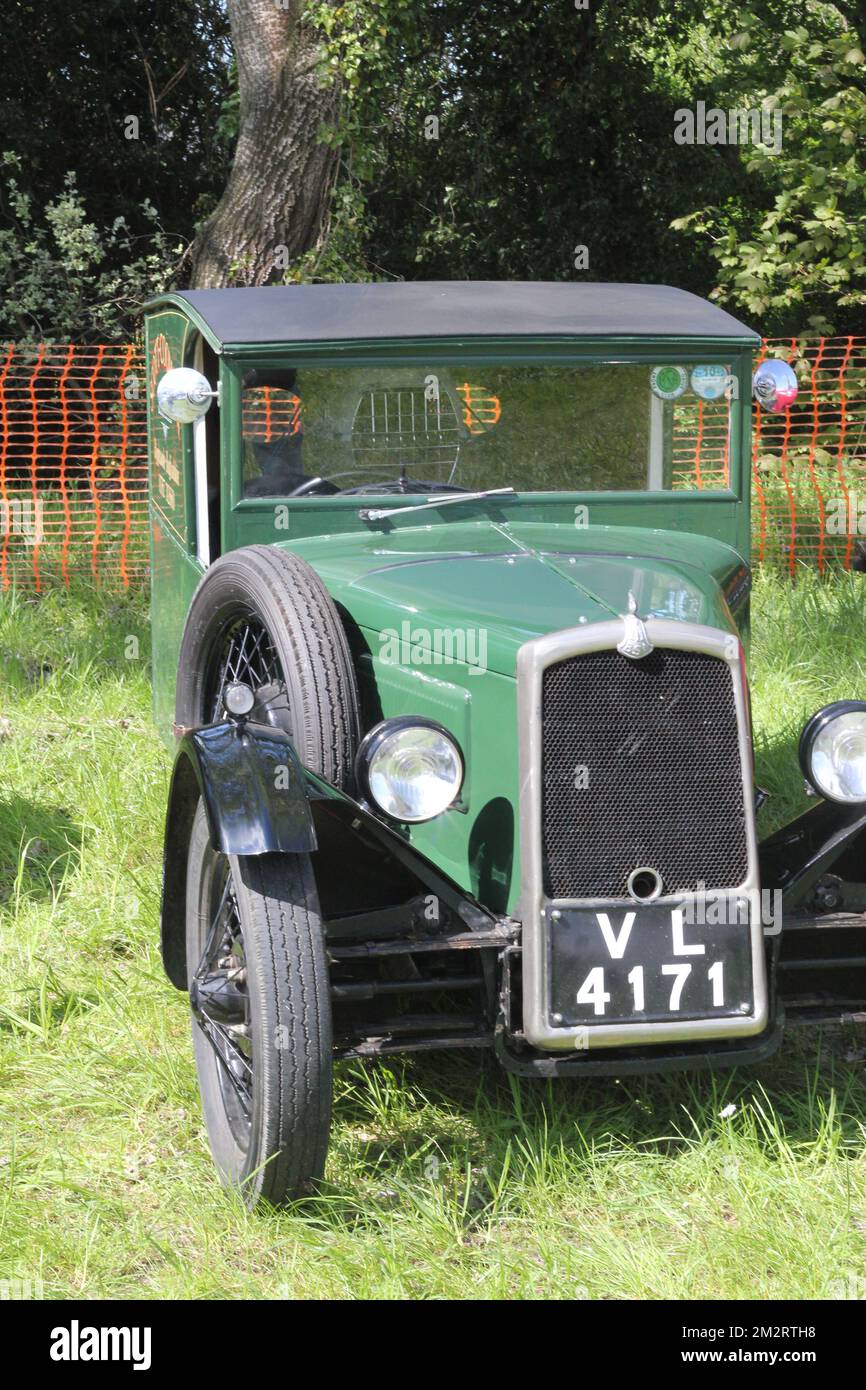 Auto BSA d'epoca in occasione di una fiera di campagna. Foto Stock