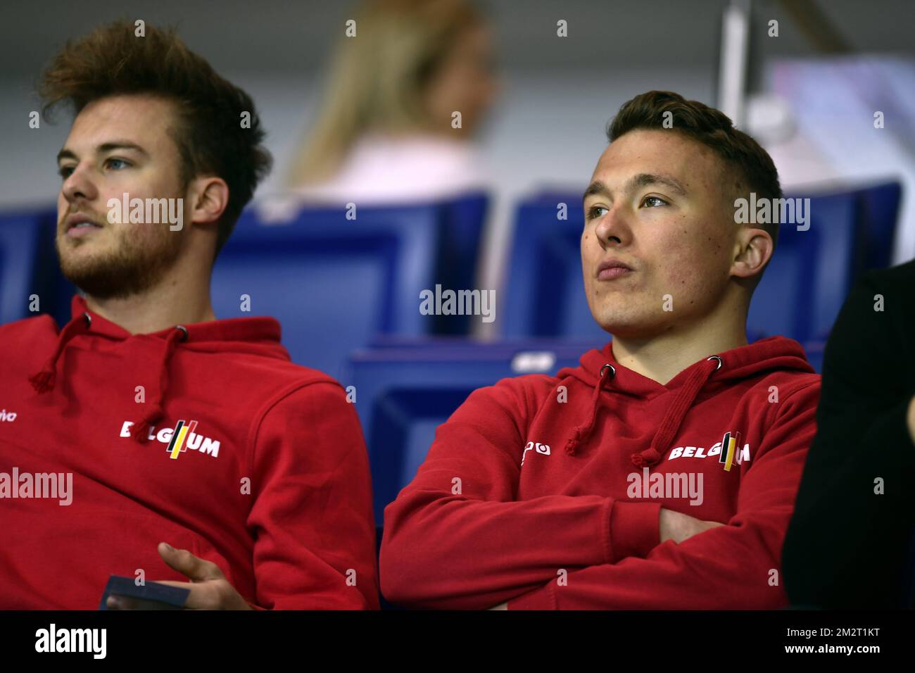 Dennis Goossens, ginnasta belga, partecipa alle qualifiche ai Campionati europei di ginnastica artistica a Szczecin, Polonia, mercoledì 10 aprile 2019. La CE si svolge dal 10 al 14 aprile. FOTO DI BELGA ERIC LALMAND Foto Stock