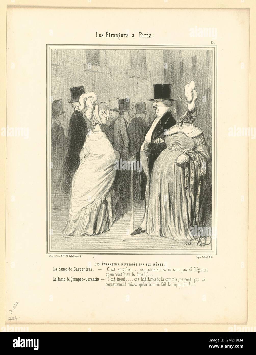 Les étrangers dévisagés par eux-mêmes. Honoré Daumier (1808-1879). Litografie Foto Stock
