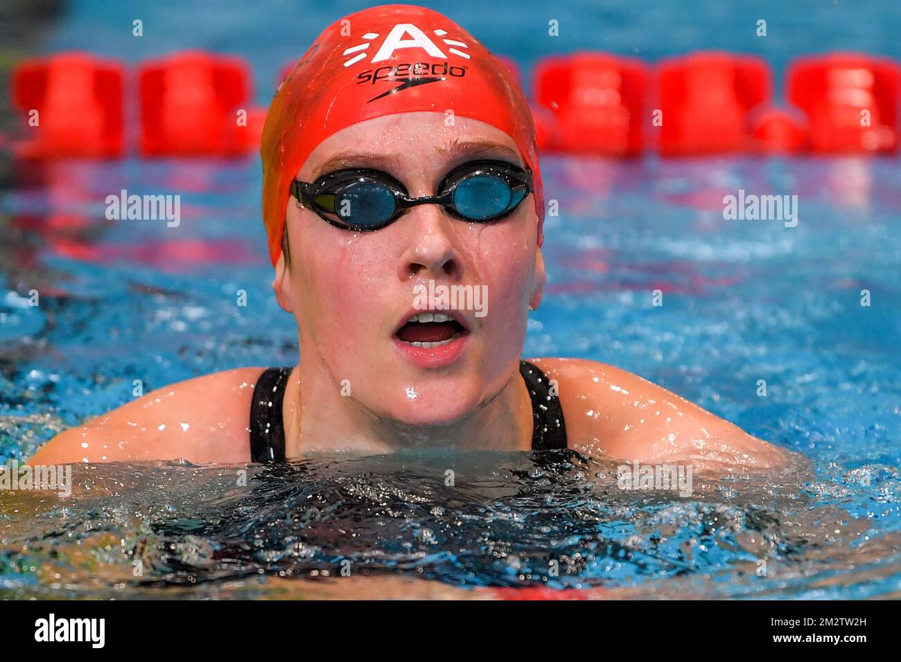 Il belga Kimberly acquista le foto durante il primo giorno del Campionato di nuoto belga, venerdì 17 maggio 2019 ad Anversa. BELGA FOTO LUC CLAESSEN Foto Stock