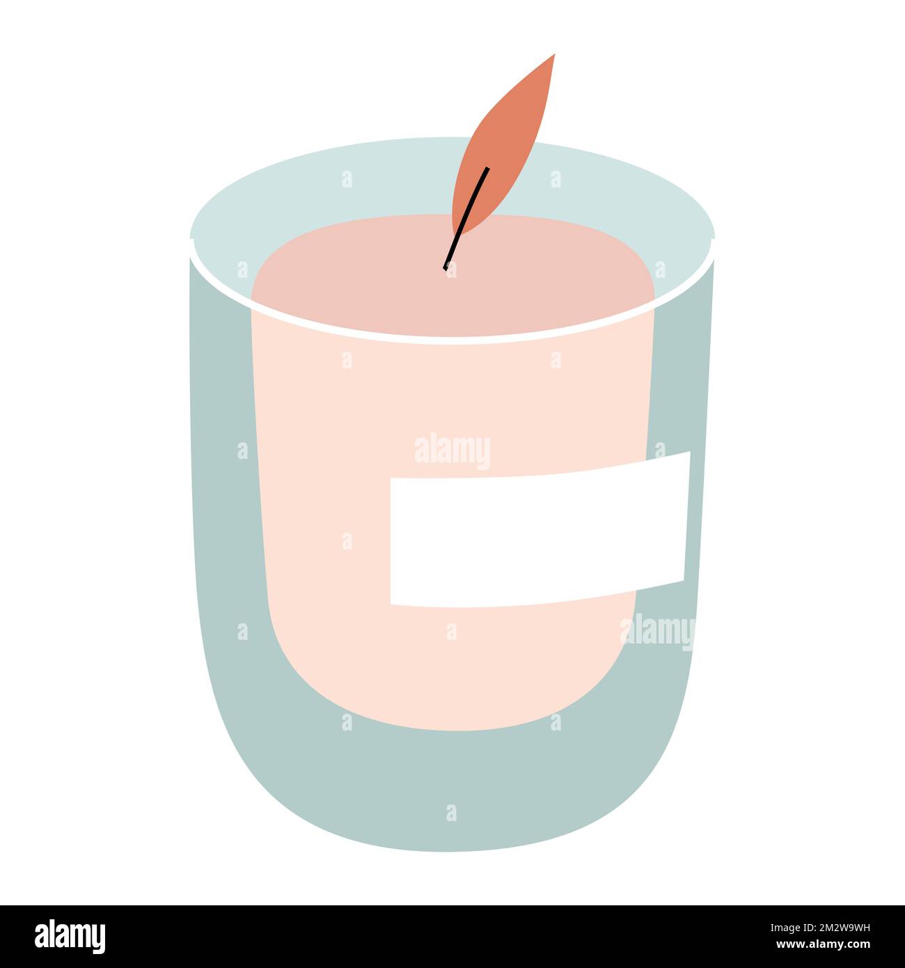 Candela di soia profumata in vaso di vetro con coperchio in legno, candela aromatica profumata isolata su fondo bianco. Illustrazione vettoriale Illustrazione Vettoriale