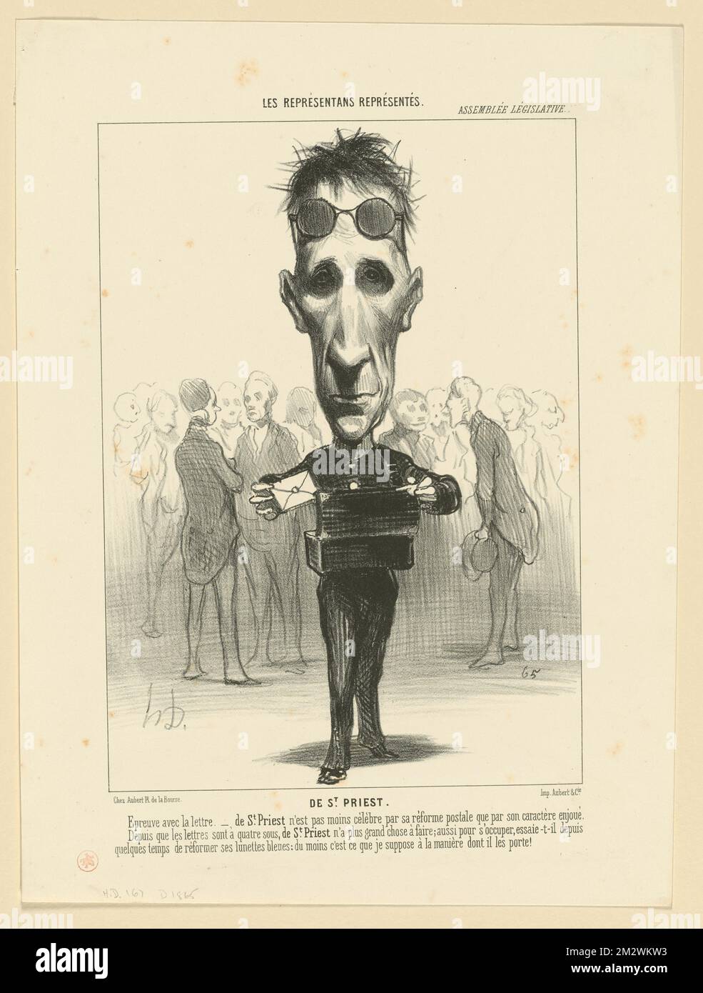 Felix Saint-Priest. Honoré Daumier (1808-1879). Litografie Foto Stock