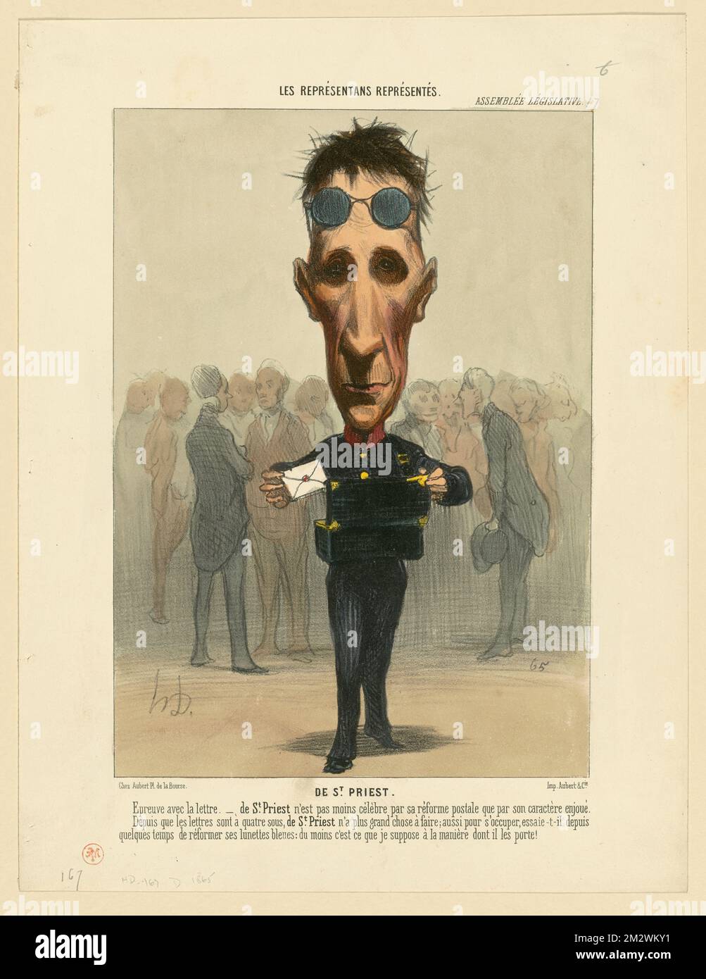 Felix Saint-Priest. Honoré Daumier (1808-1879). Litografie Foto Stock