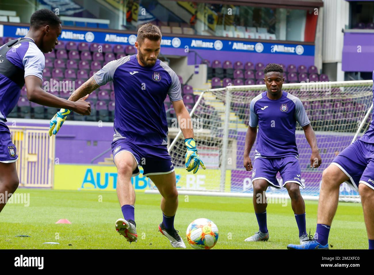 Illustration picture shows the fan day of soccer team RSC Anderlecht, Sunday 14 July 2019 in Anderlecht, Brussels. BELGA PHOTO NICOLAS MAETERLINCK Foto Stock