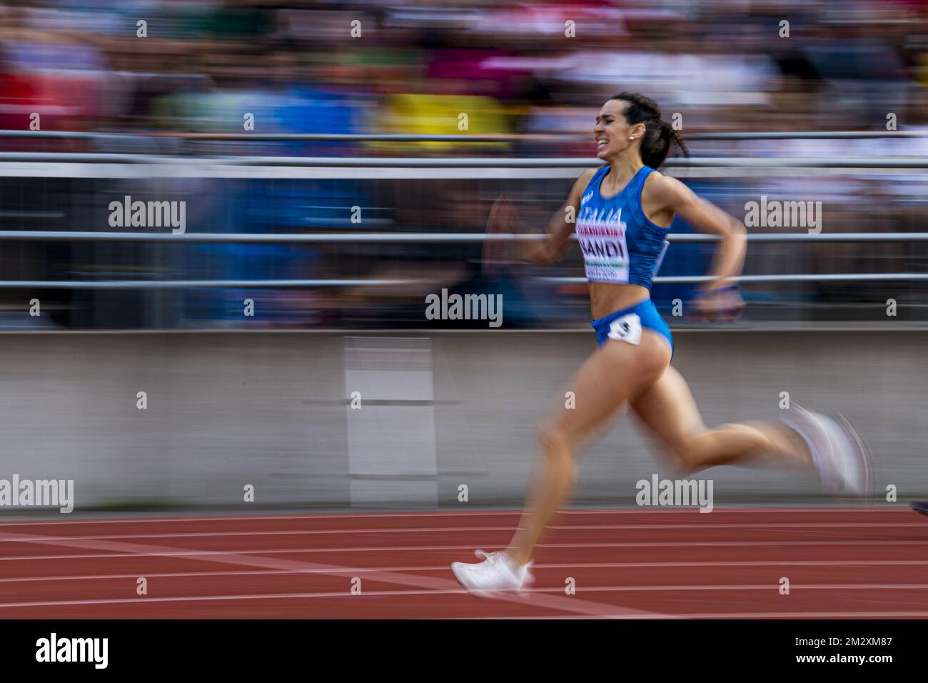 Vandi Elisabetta ha mostrato in azione durante la gara femminile 400m del secondo giorno dei Campionati europei di Atletica U20, venerdì 19 luglio 2019 a Boras, Svezia. FOTO DI BELGA JASPER JACOBS Foto Stock