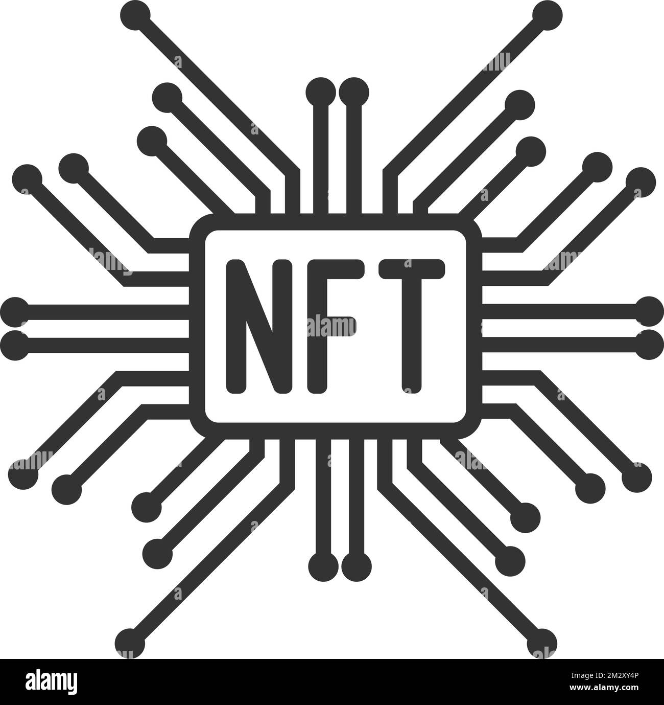 NFT Token non-fungibili concetto di arte digitale ESP 10 Illustrazione Vettoriale