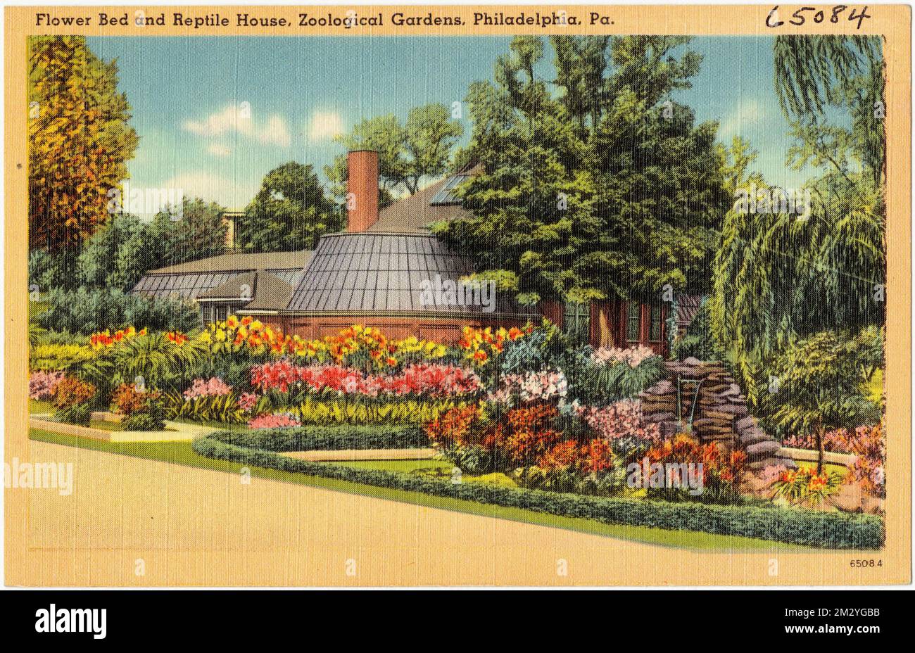 Casa di fiori e rettili, Zoological Gardens, Philadelphia, Pa. , Tichnor Brothers Collection, cartoline degli Stati Uniti Foto Stock