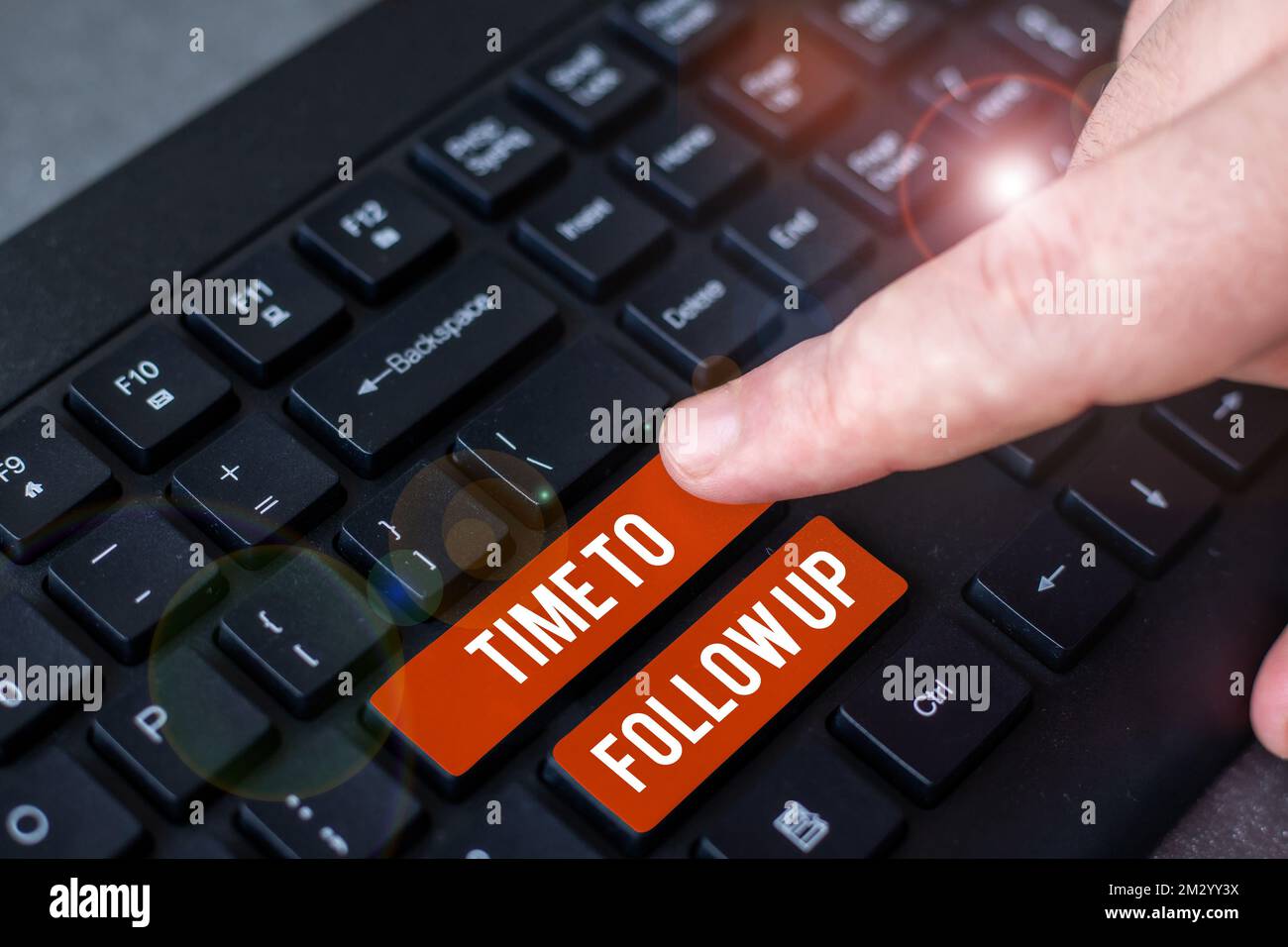 Tempo di visualizzazione concettuale per il follow-up. Business Concept richiesta dell'attività precedente o continuazione delle informazioni Foto Stock