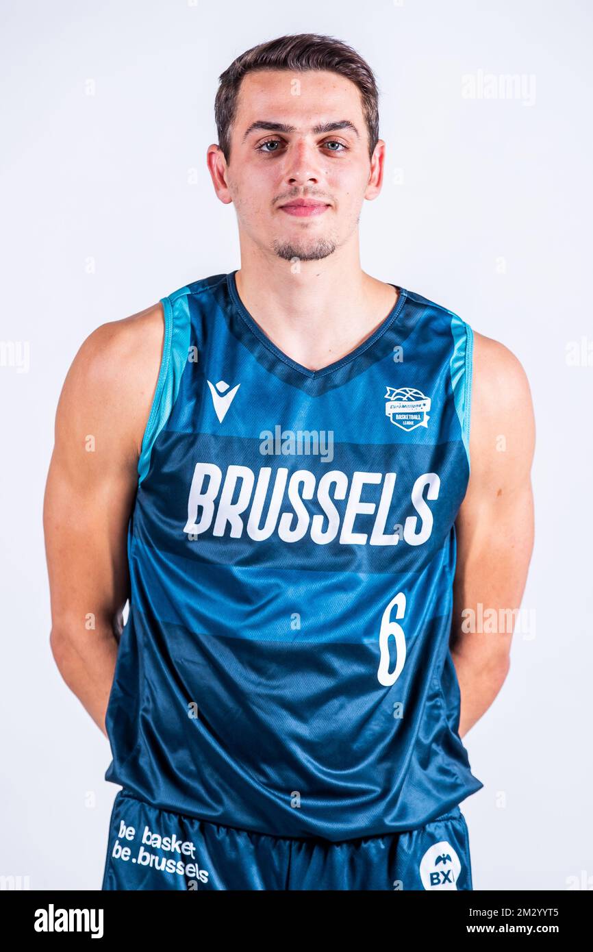 Niels Foerts di Bruxelles si presenta a un photoshoot della squadra belga di pallacanestro Phoenix Bruxelles, davanti alla 2019-2020 EuroMillions League, venerdì 06 settembre 2019 a Bruxelles. FOTO DI BELGA BRUNO FAHY Foto Stock