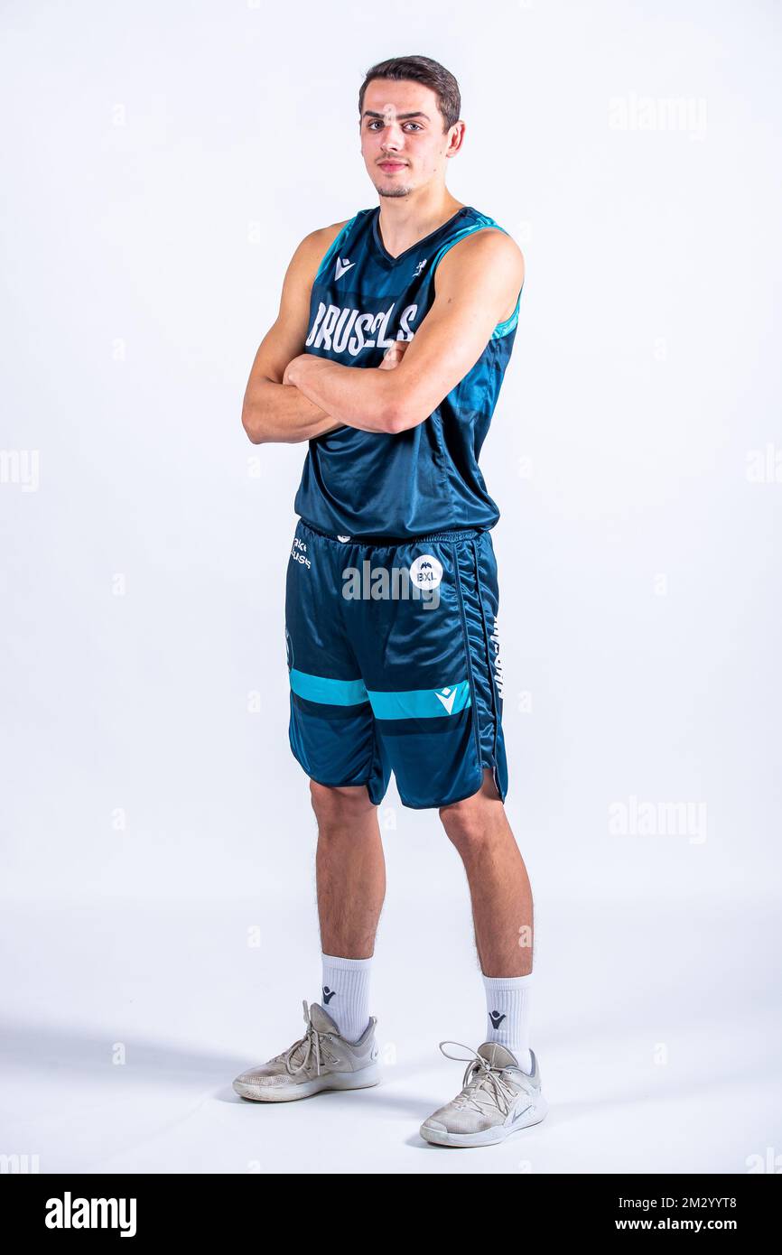 Niels Foerts di Bruxelles si presenta a un photoshoot della squadra belga di pallacanestro Phoenix Bruxelles, davanti alla 2019-2020 EuroMillions League, venerdì 06 settembre 2019 a Bruxelles. FOTO DI BELGA BRUNO FAHY Foto Stock