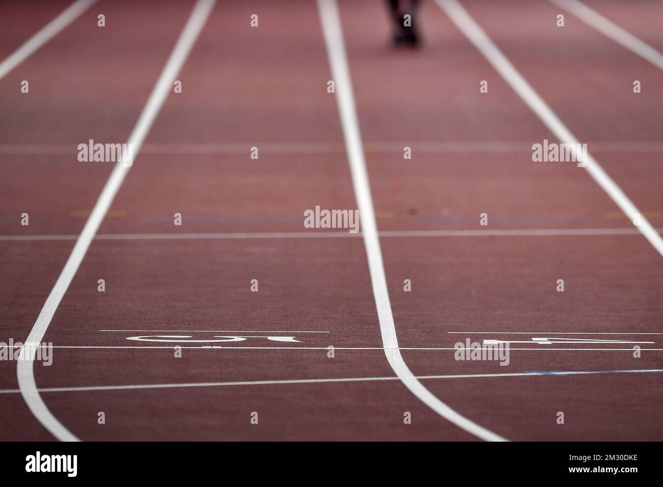 L'immagine mostra i preparativi prima dell'inizio dei Campionati Mondiali di Atletica IAAF a Doha, Qatar, mercoledì 25 settembre 2019. I Mondi si svolgono dal 27 settembre al 6 ottobre. FOTO DI BELGA DIRK WAEM Foto Stock