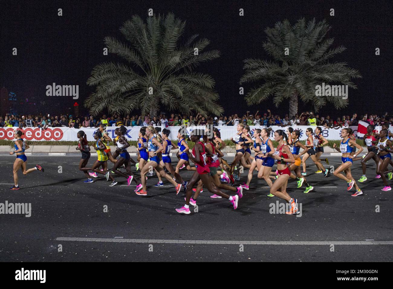 La maratona femminile del primo giorno dei Campionati Mondiali di Atletica IAAF a Doha, Qatar, venerdì 27 settembre 2019. I Mondi si svolgono dal 27 settembre al 6 ottobre. FOTO DI BELGA DIRK WAEM Foto Stock