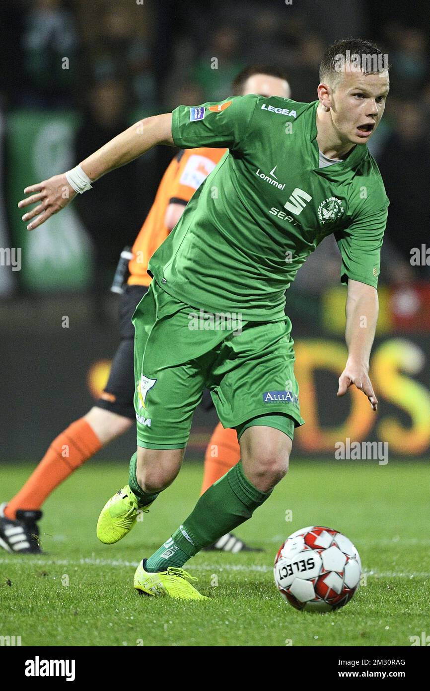 Kolbeinn Thordarson di Lommel, nella foto in azione durante una partita di calcio tra Lommel SK e KSV Roeselare, venerdì 04 ottobre 2019 a Lommel, il 9° giorno della divisione 1B della 'Proximus League' del campionato di calcio belga. FOTO DI BELGA YORICK JANSENS Foto Stock