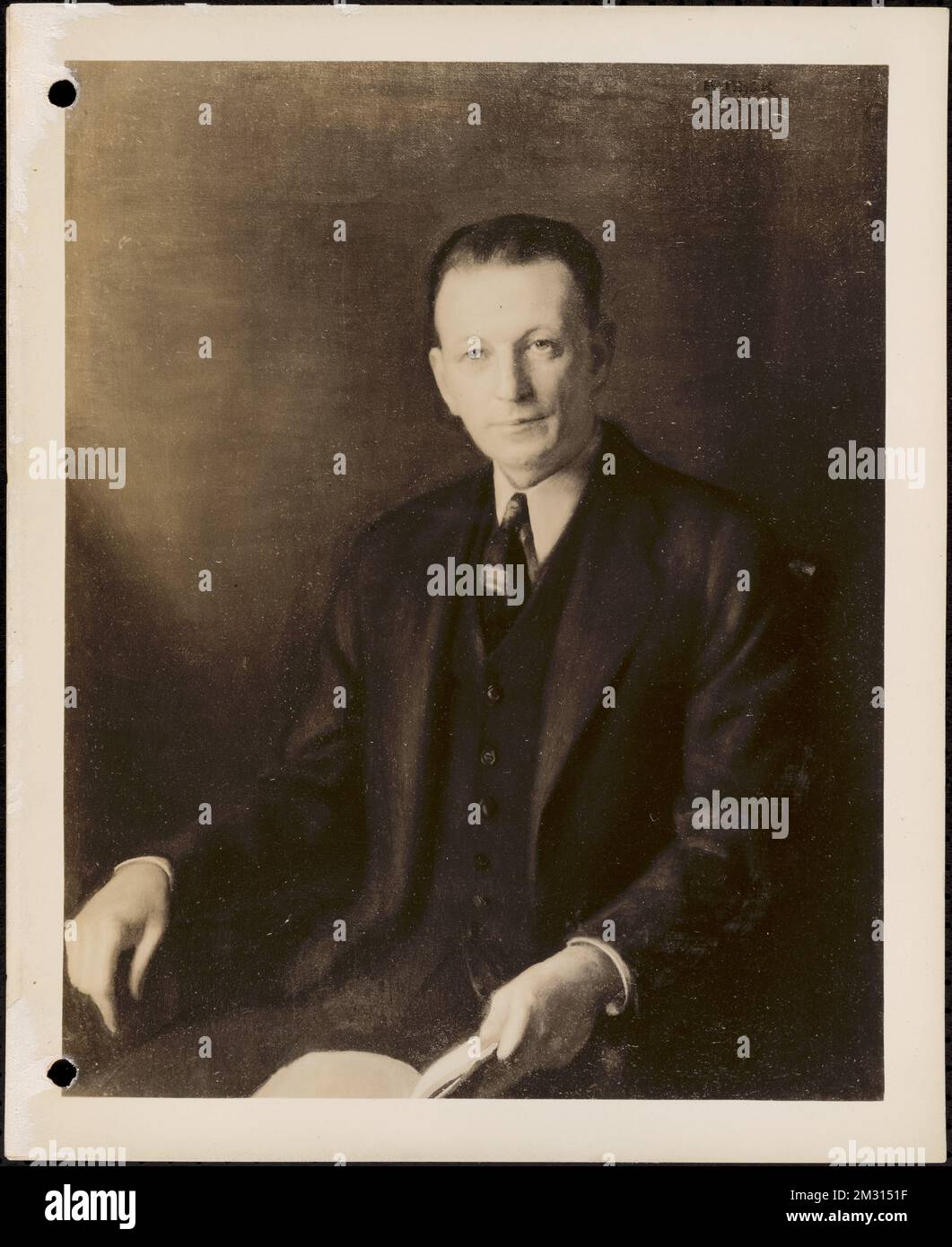 Fredrick A. Dunfey , in posa. Collezione fotografica del Massachusetts WPA Federal Art Project Foto Stock