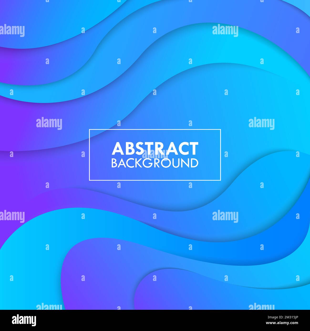 Sfondo vettoriale astratto onda carta con gradiente blu Illustrazione Vettoriale