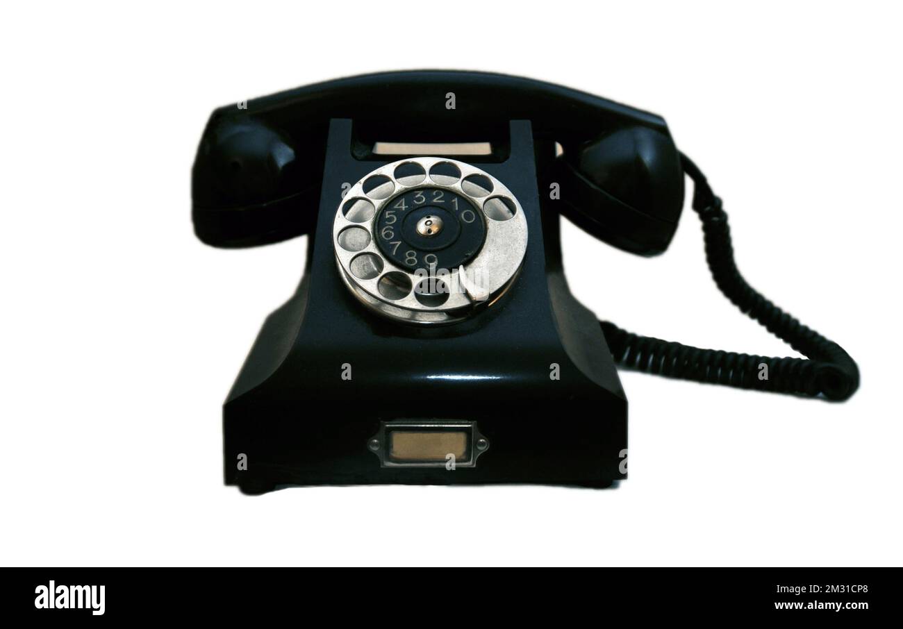 Ericsson 1001 telefono, c.1940.Vintage telefono appeso a una parete Foto Stock
