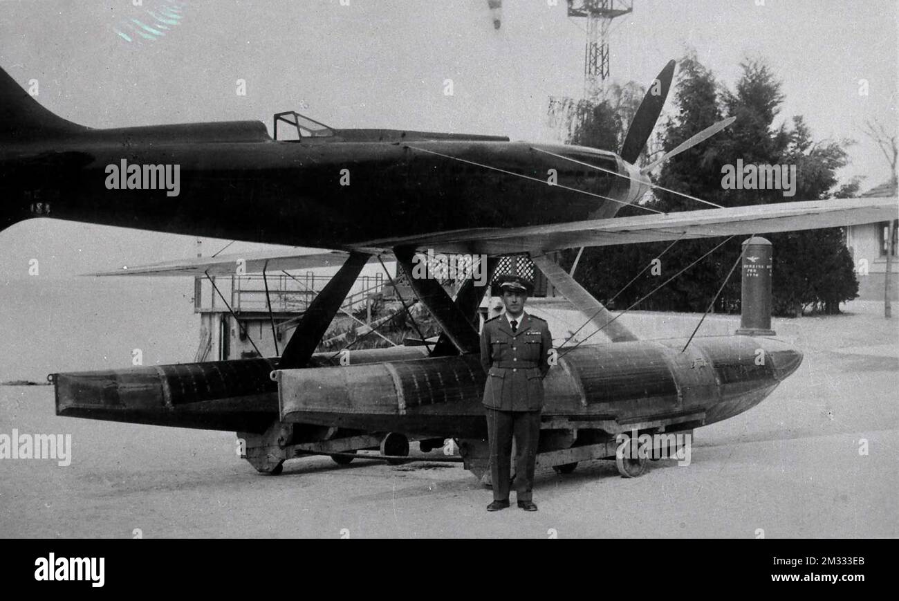 Francesco Agello - Aeronautica Idrovolante Macchi (anni 30) (7) Foto Stock