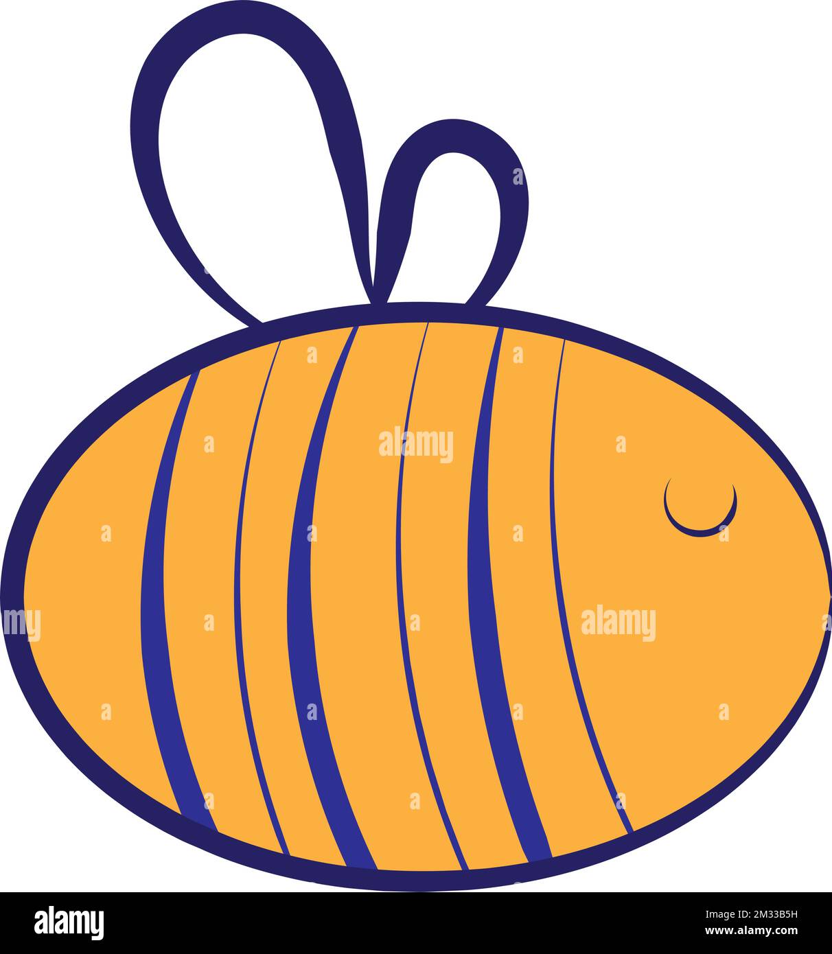 Schizzo isolato di un vettore icona ape Illustrazione Vettoriale