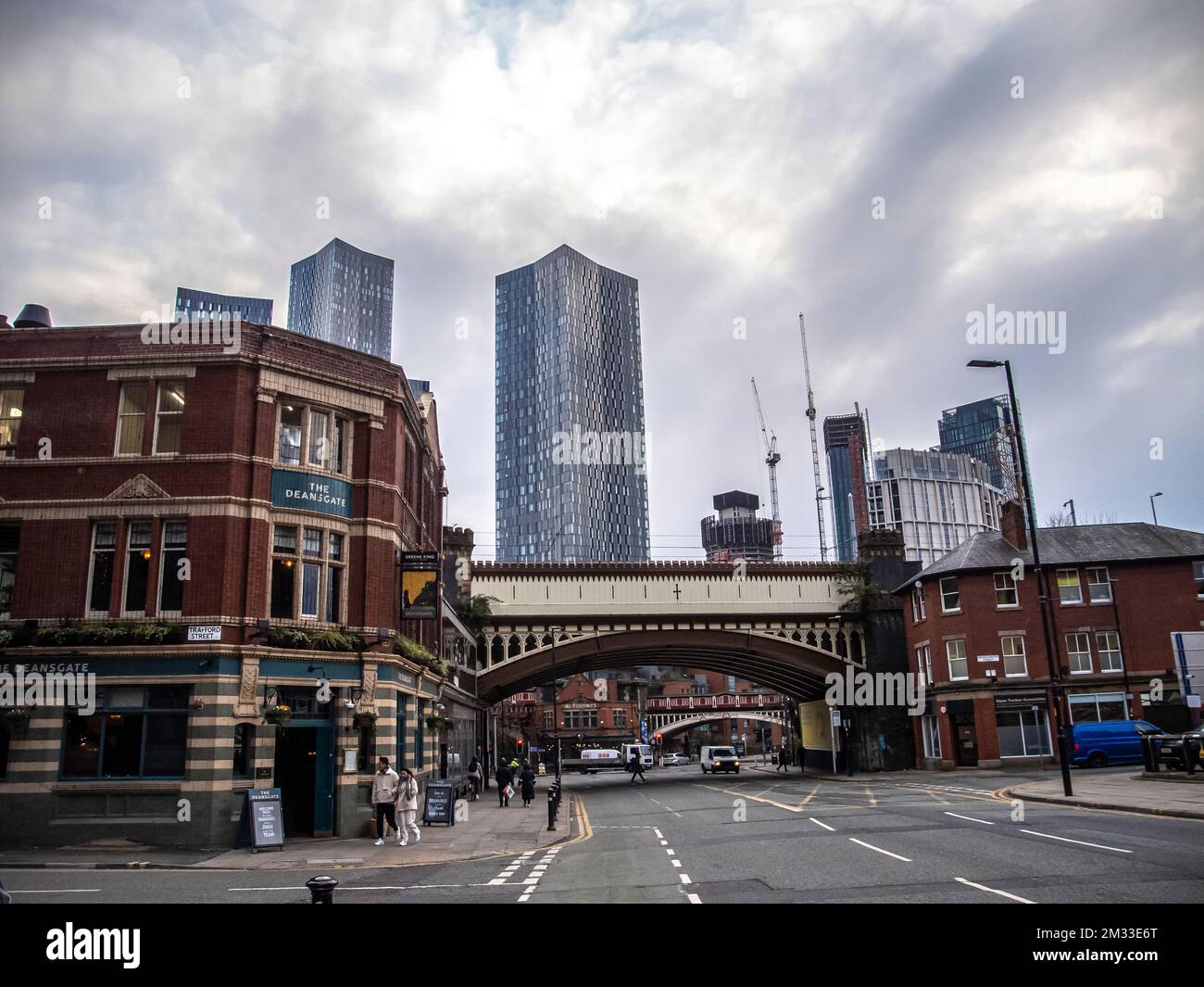 Ponti della città di Manchester. Foto Stock