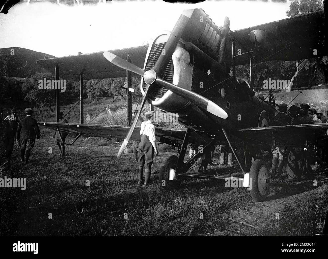 Aeroplani - Airco DH.4 fu un biplano biposto da bombardamento diurno realizzato durante la prima guerra mondiale dall'azienda britannica Aircraft Manufacturing Company Foto Stock