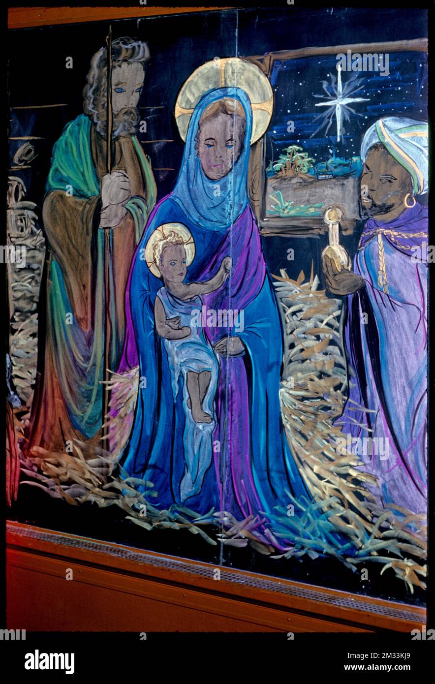 George Stavarino 7th disegno di grado su Natale , disegni, Madonne, Vacanze, Natale. Collezione Edmund L. Mitchell Foto Stock