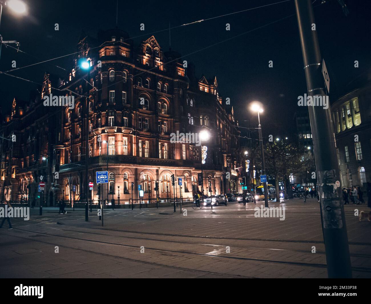 Pittoreschi edifici di Manchester. Foto Stock