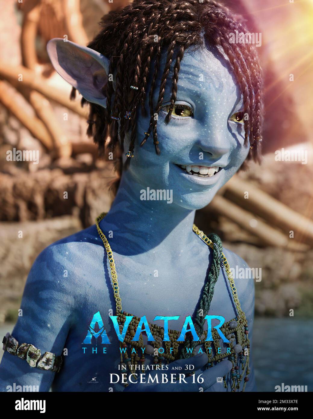 AVATAR: THE WAY OF WATER, (aka AVATAR 2), character poster, Tuktirey aka Tuk (voice: Trinity Jo-Li Bliss), 2022. © Walt Disney Studios Motion Pictures / courtesy Everett Collection Foto Stock