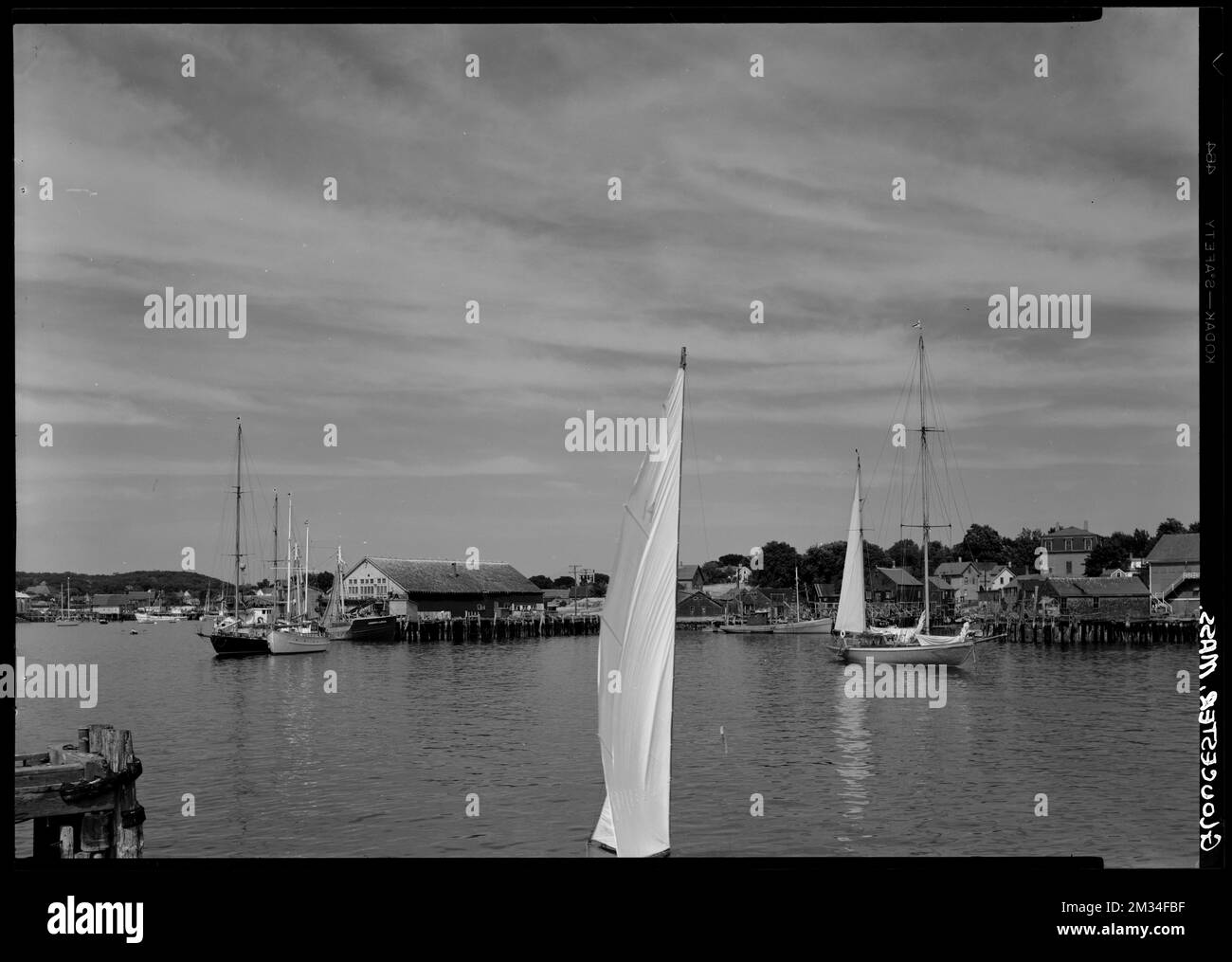 Gloucester, marine , Barche, porti. Samuel Chamberlain Fotografia negatives Collection Foto Stock