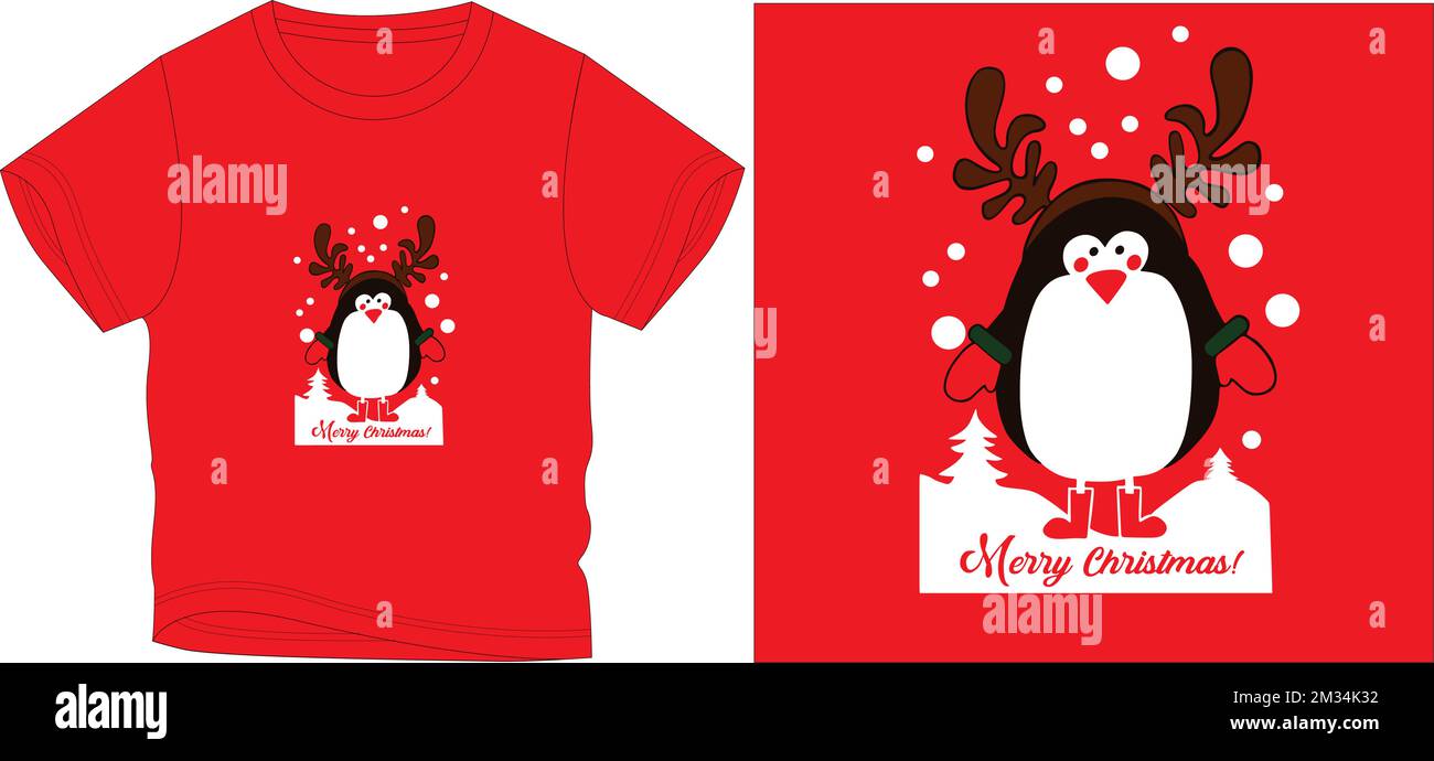 allegro natale t shirt grafica disegno vettoriale illustrazione file digitale Illustrazione Vettoriale